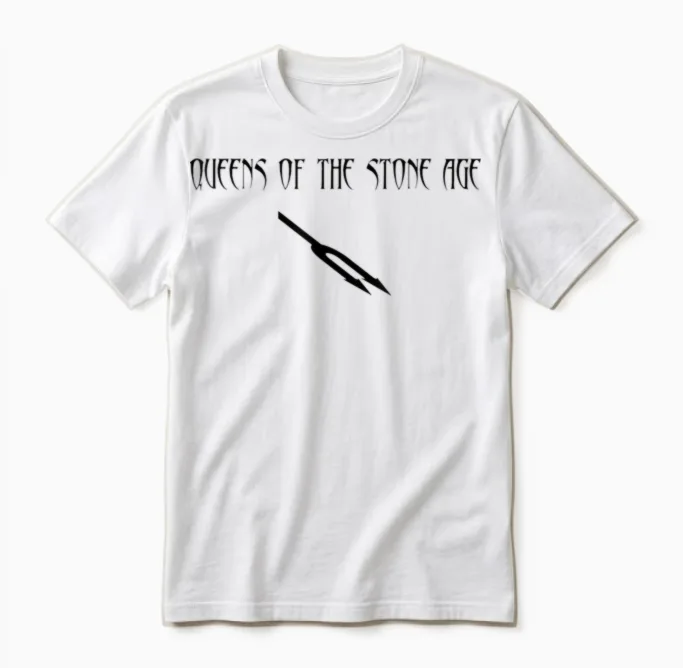 Official Songs Queens of the Stone Age for the Deaf T-Shirt, White, S Unisex T-Shirt in White