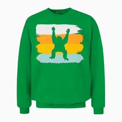 Orang Utan Retro Unisex Sweatshirt - Irish Green