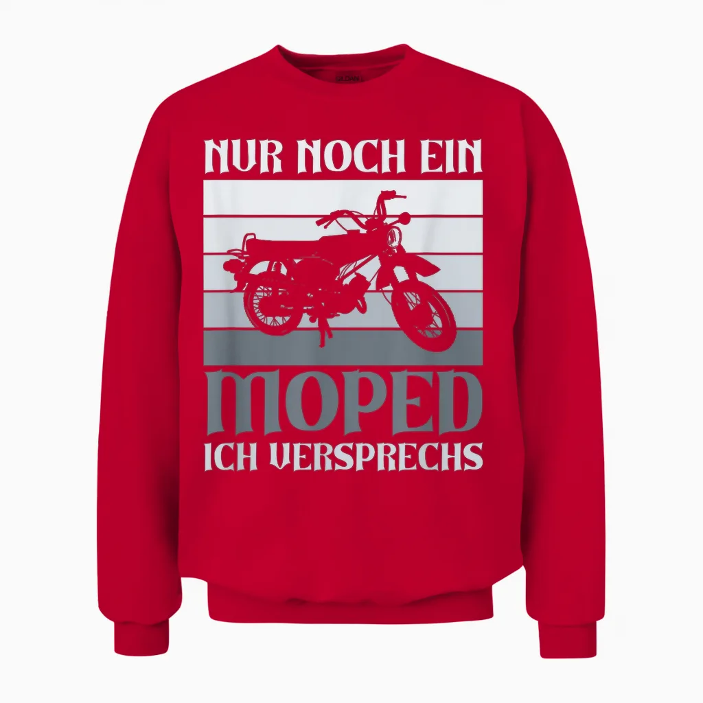 Nur Noch Ein Moped Ich Versprechs Simson Ddr 2 Takt Vintage Unisex Sweatshirt in Red