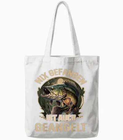 Angler Angeln Lustige Angelsprüche Geschenk, Lustiges Angel T-Shirt, Schwarz, S Tote Bags - White
