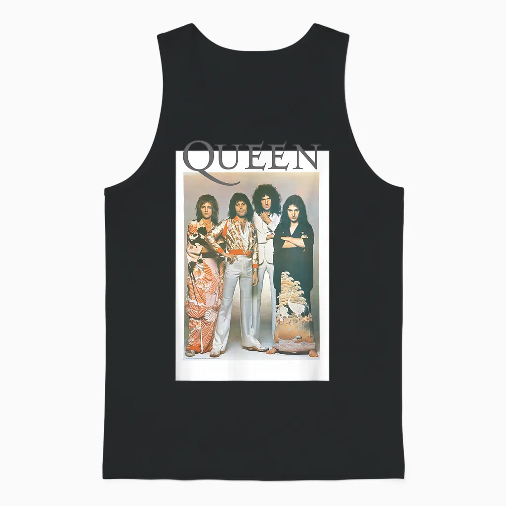 Königin Polaroid Unisex Tank Top in Black