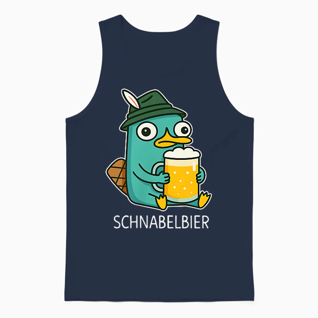 Schnabel Beer Measure X Delicious Beer Wiesn Bayern Oktoberfest Unisex Tank Top in Navy