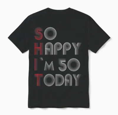 50th Birthday Unisex T-Shirt - Black