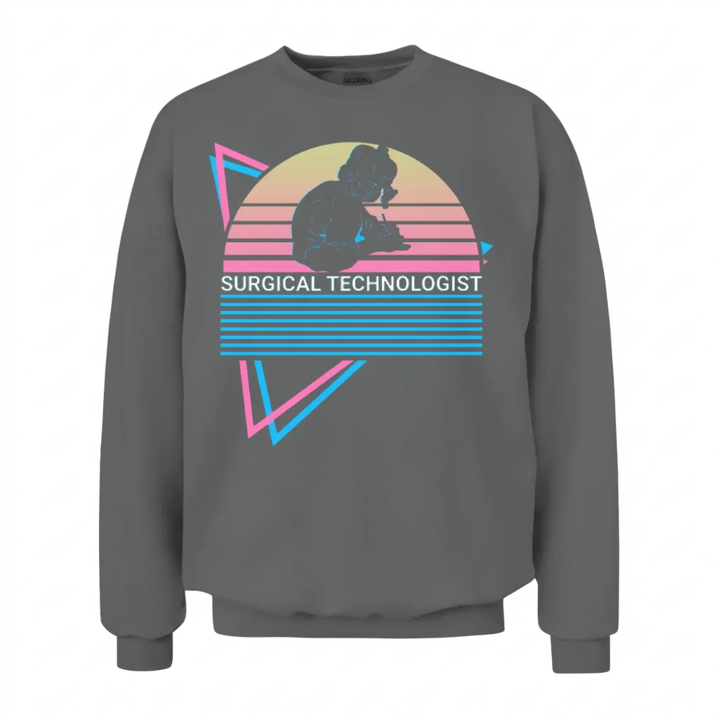 Surgical Technologist Retro Unisex Sweatshirt - Graphite Heather