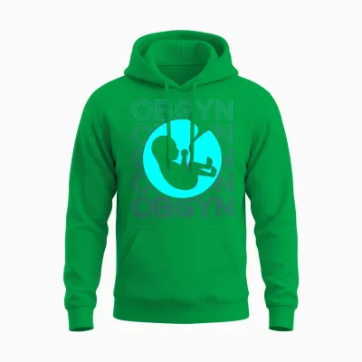 Obgyn Obstetrician Gynecologist Retro Unisex Hoodie - Irish Green