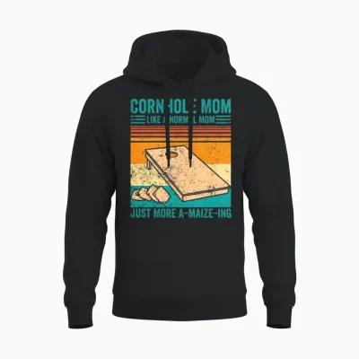 Funny Cornhole Retro Unisex Hoodie - Black