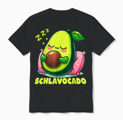 Official Sleep Shirt Avocado Sleep Unisex T-Shirt - Black