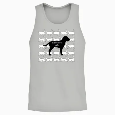 Everything Is Dog Cats and Dog Unisex Tank Top - Ash