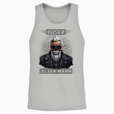 Böser Alter Mann Herren Motorrad Biker Sarkasmus Unisex Tank Top - Ash