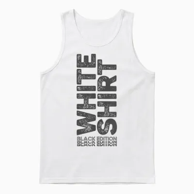 White Shirt Black Edition White Shirt Black Edition Unisex Tank Top - White