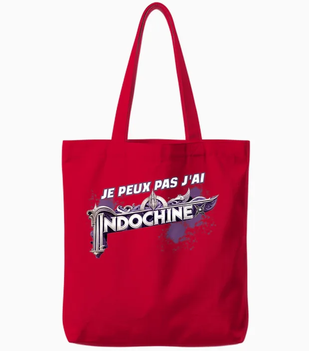 Indochine Design Fan Music Man Woman T-Shirt, Black, S Tote Bags in Red