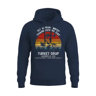 First Annual Wkrp Thanksgiving Day Unisex Hoodie - Navy