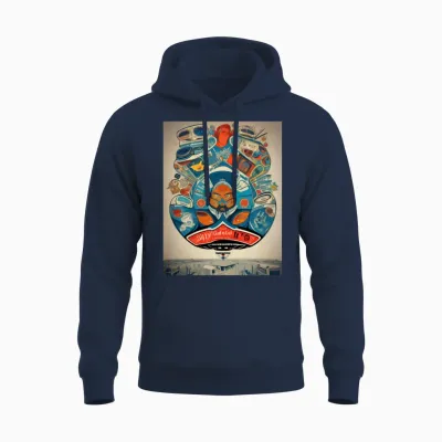 Retro 60s Unisex Hoodie - Navy