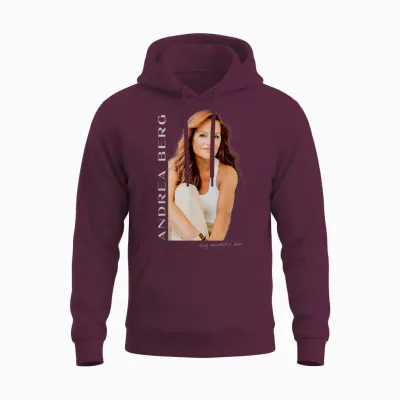 Sag Niemals Nie T-Shirt, Black Unisex Hoodie - Maroon