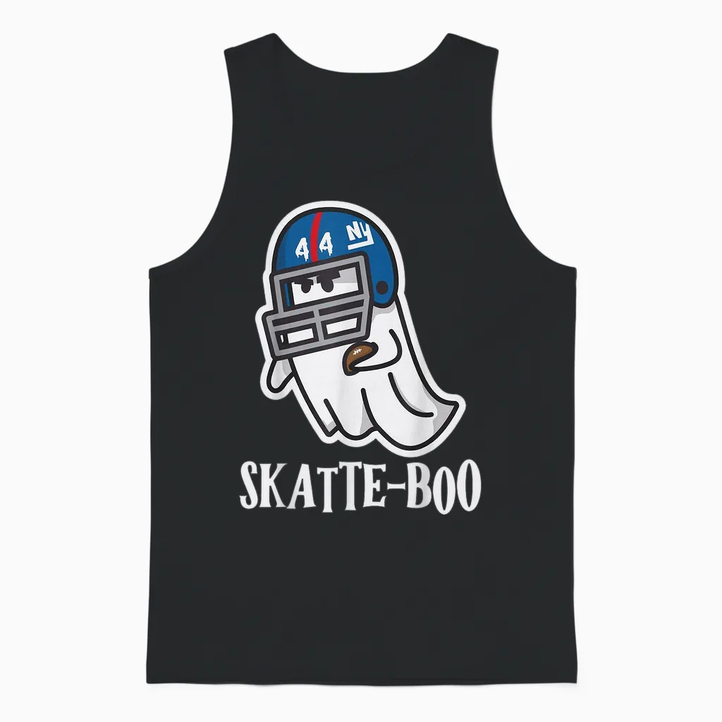 Cam Skattebo, Skatte-Boo Ghost Unisex Tank Top in Black
