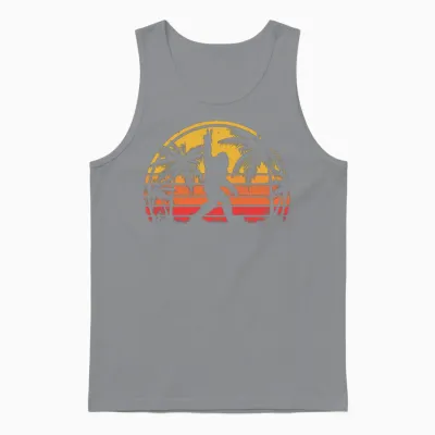 Retro Bigfoot Vintage Sunset Unisex Tank Top - Sport Grey