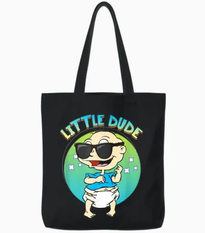 Tommy Pickles - Little Dude Tote Bags - Black