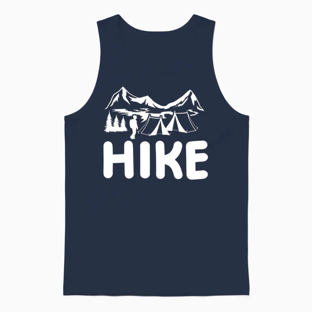 Camping Hike Hiking Unisex Tank Top in Navy