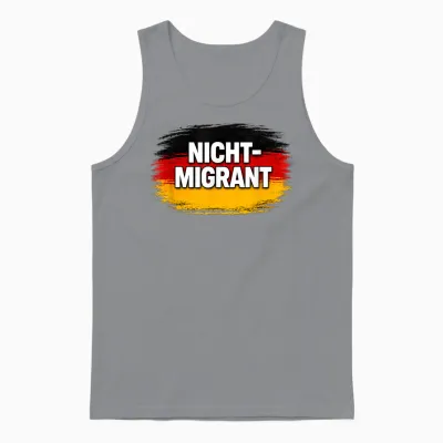 Nicht Migrant Deutschland Flagge Unisex Tank Top - Sport Grey