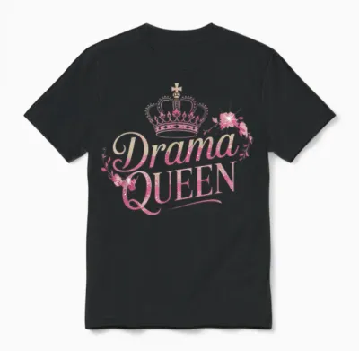 Drama Queen Königin Prinzessin Selbstwert Starke Frauen Unisex T-Shirt - Black