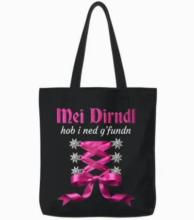 Trachtenshirt Damen Trachten T-Shirt Passend Für Oktoberfest Tote Bags - Black