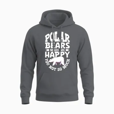 Polar Bear Global Warming Artic Seal Hunting Ursus Unisex Hoodie - Charcoal