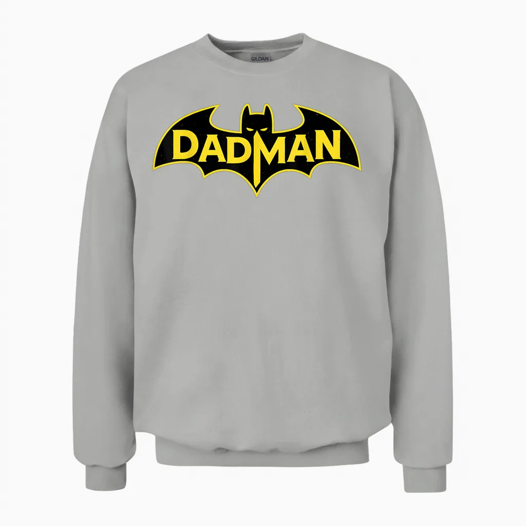 Dadman - Funny Superhero Dad Unisex Sweatshirt in Ash