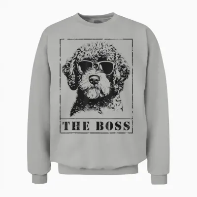 Der Lustige Lagotto Romagnolo Boss Mama Papa Hundeliebhaber Unisex Sweatshirt - Ash