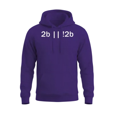 2b || !2b Funny Programmer Developers Computer Unisex Hoodie - Purple
