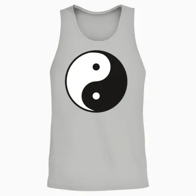 Yin Yang Unisex Tank Top - Ash