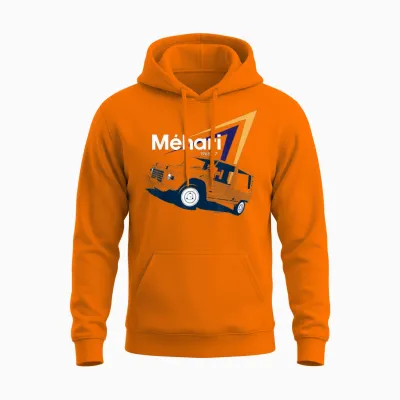 Citroën Méhari Retro Utility Vehicle Iconic Unisex Hoodie - Safety Orange