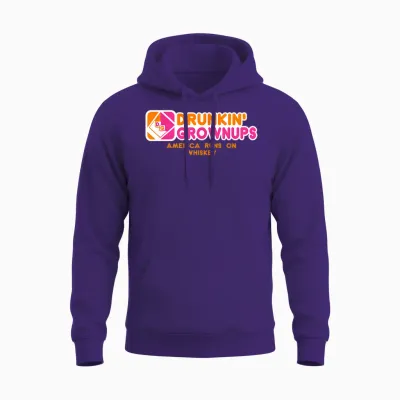 Drunkin Grownups Whiskey Drinker Drinking Alcohol Unisex Hoodie - Purple