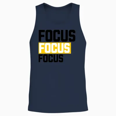 Focus Unisex Tank Top - Navy