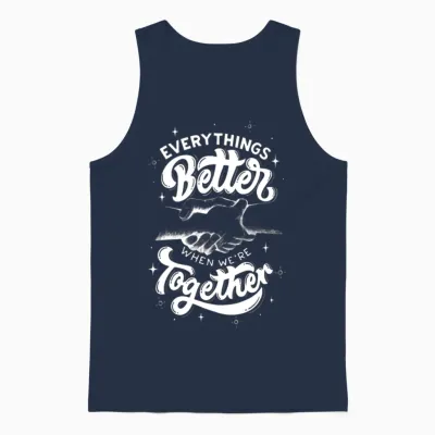 Couples | Teamwork Unisex Tank Top - Navy