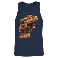 Bearded Dragon Unisex Tank Top - Navy – 2