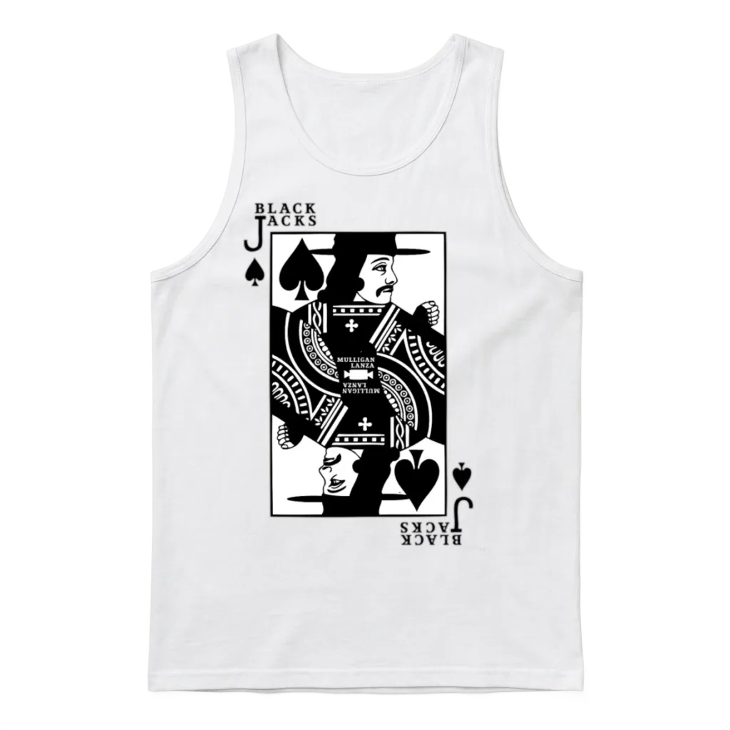 Black Jack Unisex Tank Top - White