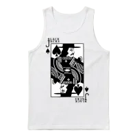 Black Jack Unisex Tank Top - White – 1