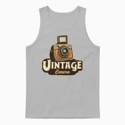Vintage Retro Unisex Tank Top - Ash