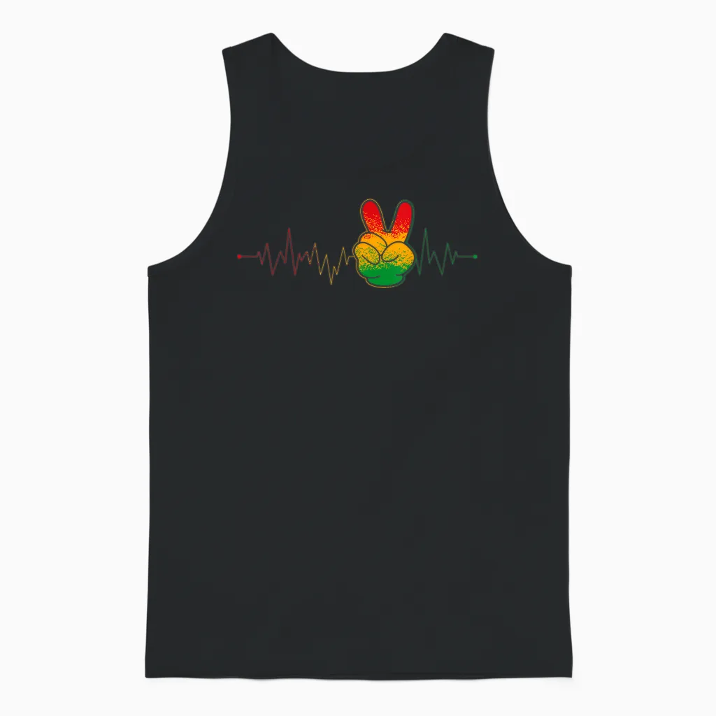 Good Rastafari Musik Vibes Only Rasta Jamaika Reggae Unisex Tank Top in Black
