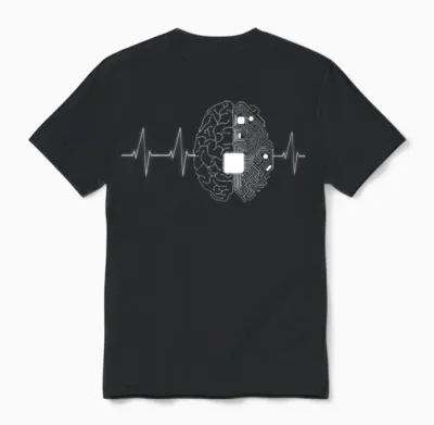 Machine Learning Ai Data Science Heartbeat Data Unisex T-Shirt - Black