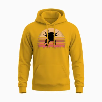 Retro Axolotl Unisex Hoodie - Gold