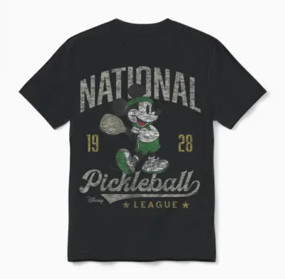 Mickey Mouse - National Pickleball League Unisex T-Shirt - Black
