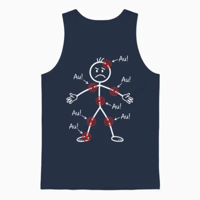 Lustig älter Werden Alter Mann Alte Frau Aua Au Geburtstag Unisex Tank Top - Navy