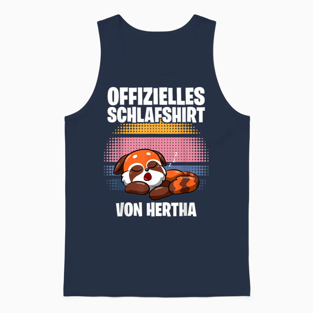 Offizielles Schlafshirt Von Hertha - Personalisiert Unisex Tank Top in Navy