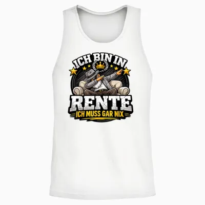 Rente 2026 Ruhestand Pension Pensionär Lustiges Rentner Unisex Tank Top - White