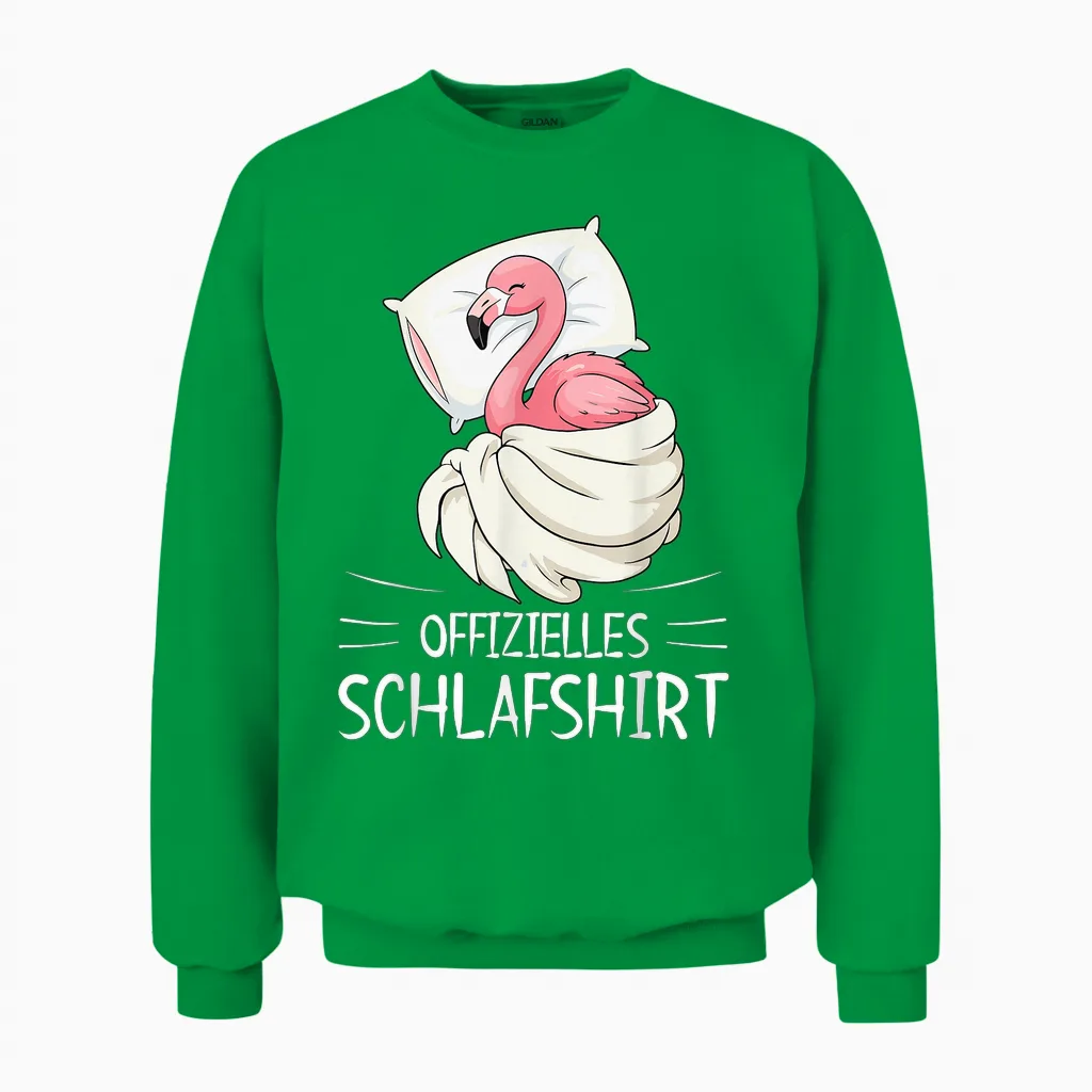 Offizielles Schlafshirt Flamingo Pyjama Schlafanzug Unisex Sweatshirt in Irish Green