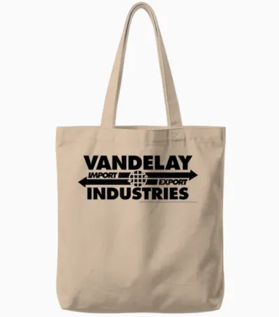 Seinfeld Vandelay Industries Logo Funny 90's Tv Show Tote Bags - Natural