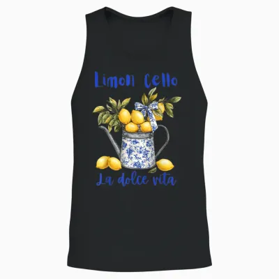 Limoncello La Dolce Vita Italy Unisex Tank Top - Black