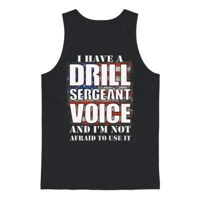 Yell Like a Drill Sergeant Army Meme Unisex Tank Top - Black