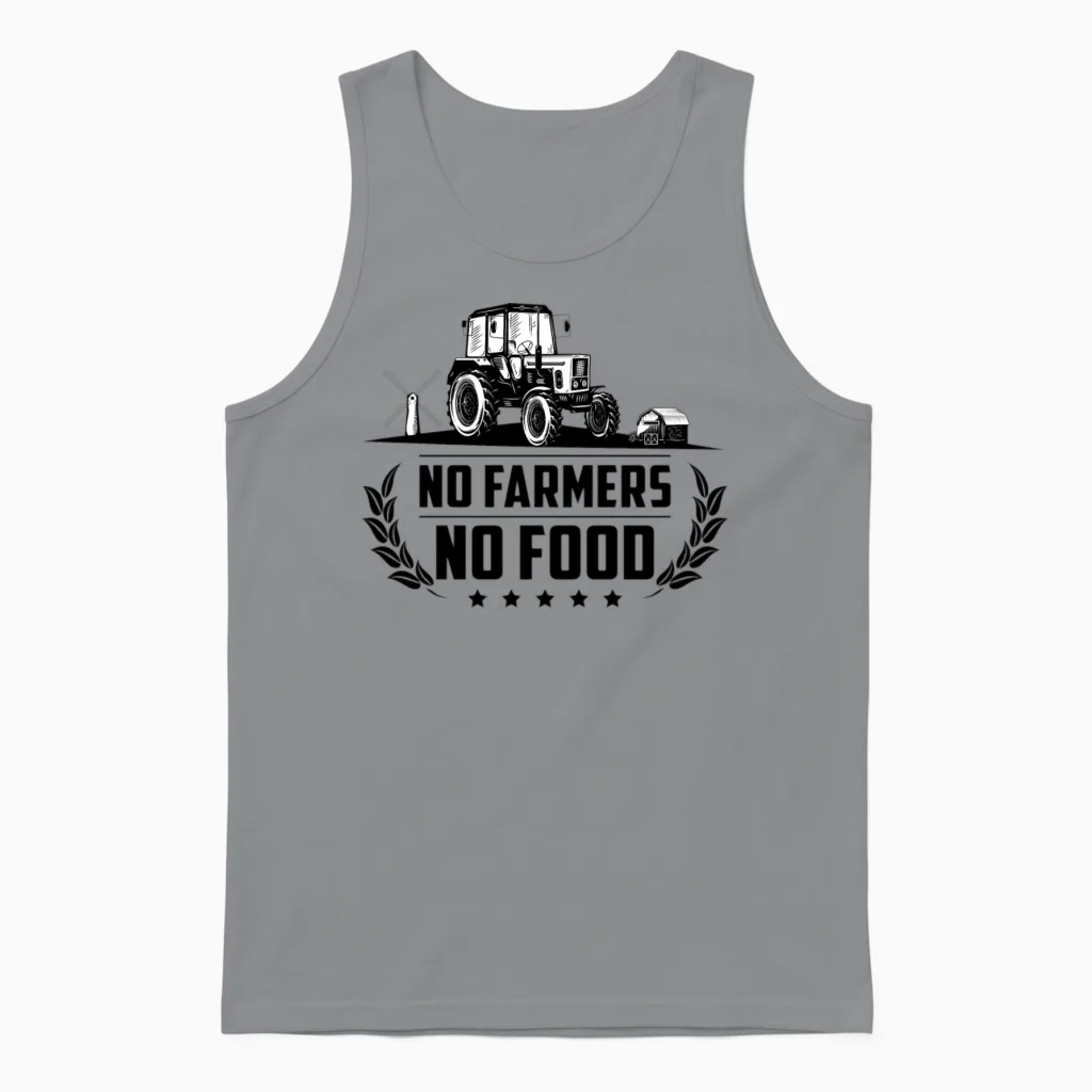 No Farmers No Food - Farm & Country Unisex Tank Top in Sport Grey